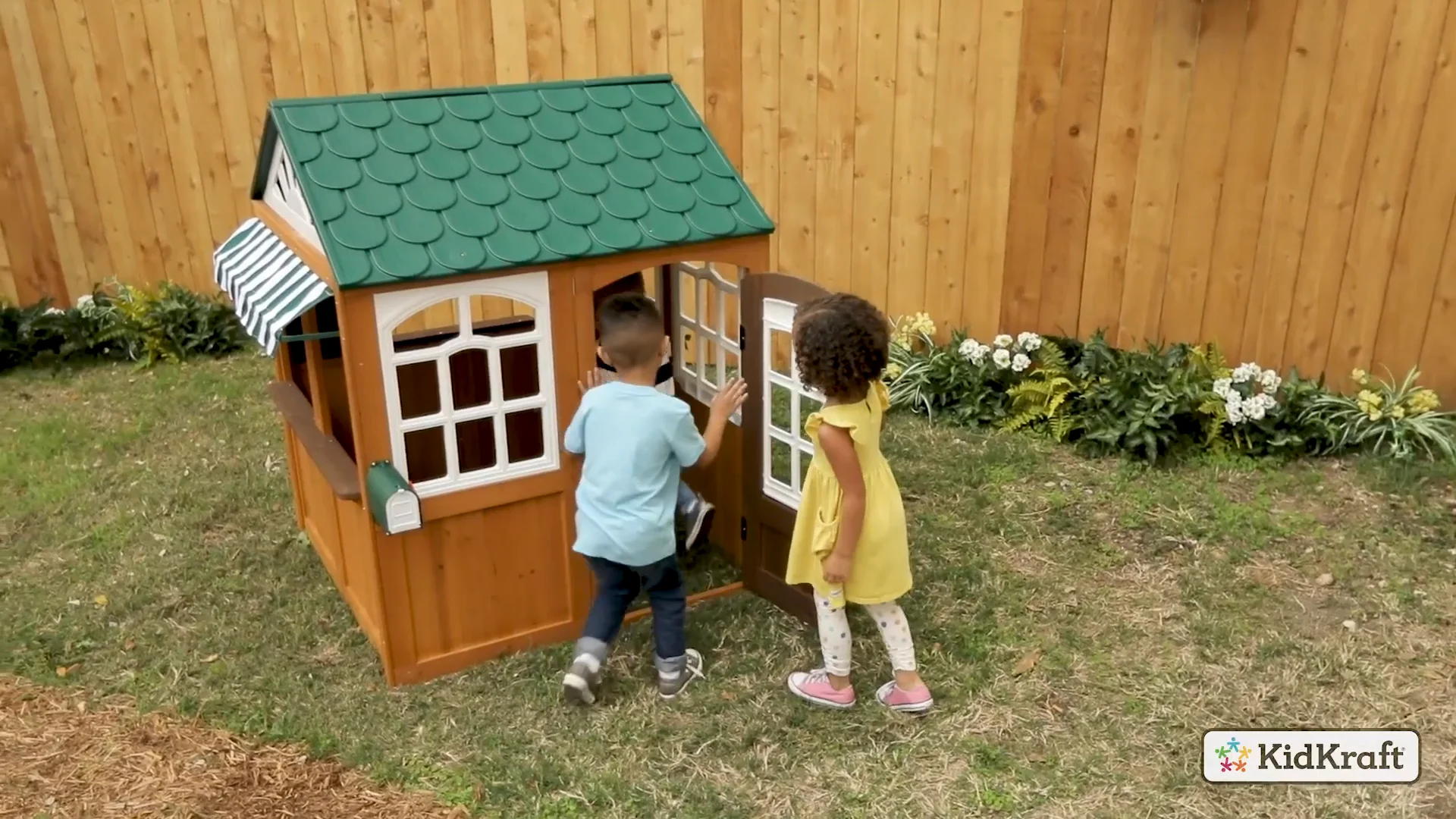 Kidkraft garden 2024 view playhouse