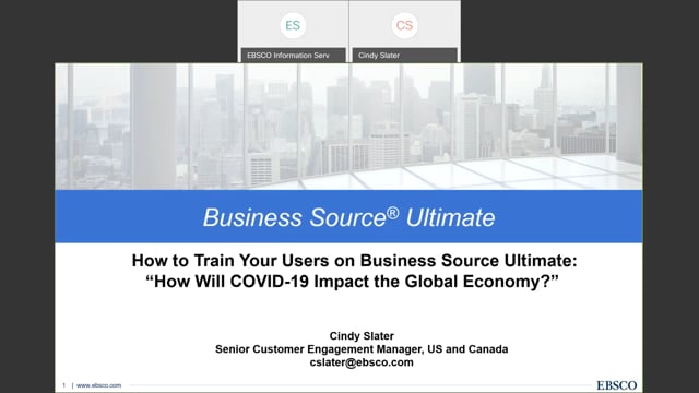 How to Train Your Users on Business Source Ultimate Using COVID-19: “How Will COVID-19 Impact the Global Economy"