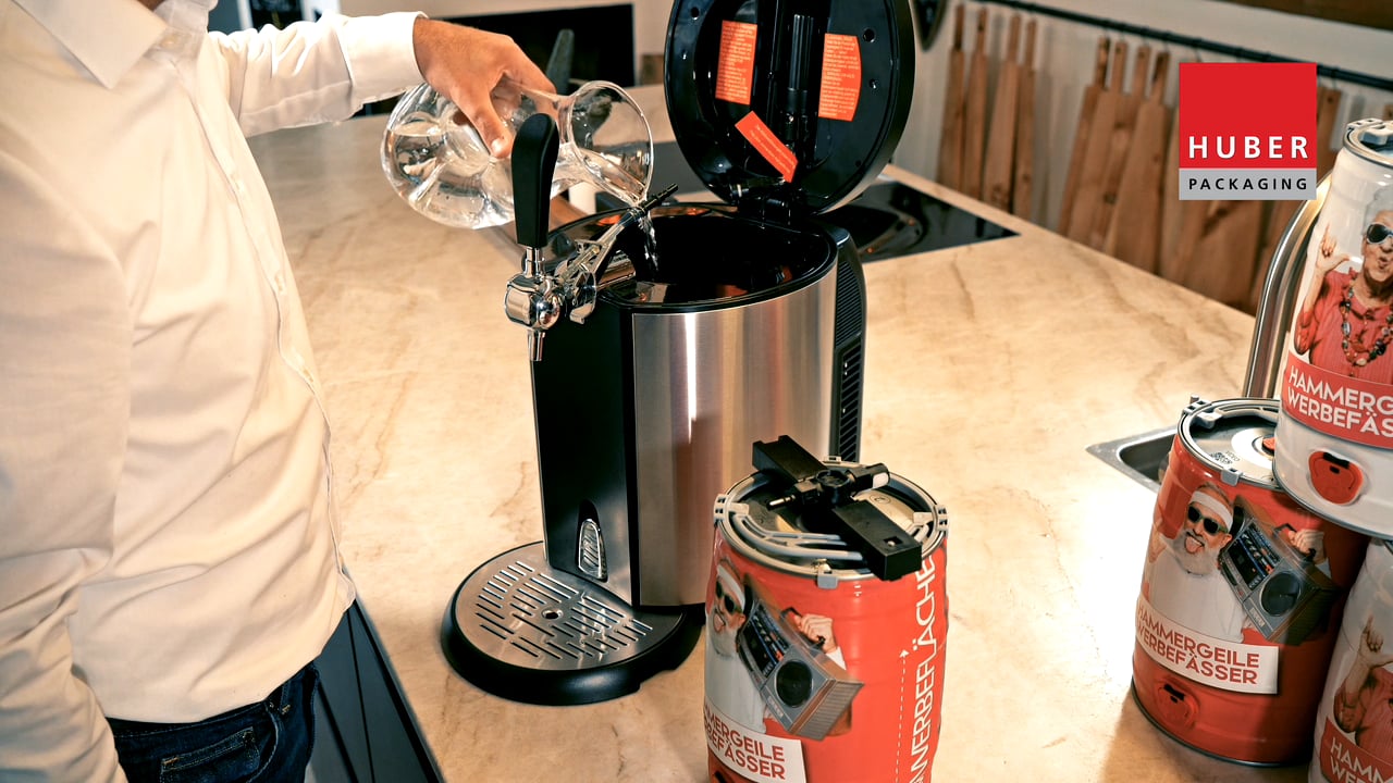 Clatronic beer dispenser | for standard 5 litre beer kegs | with cooling from 2 ° C-12 ° C | 5 litre beer dispenser | dispenser with LED display for easy temperature control | BZ 3740