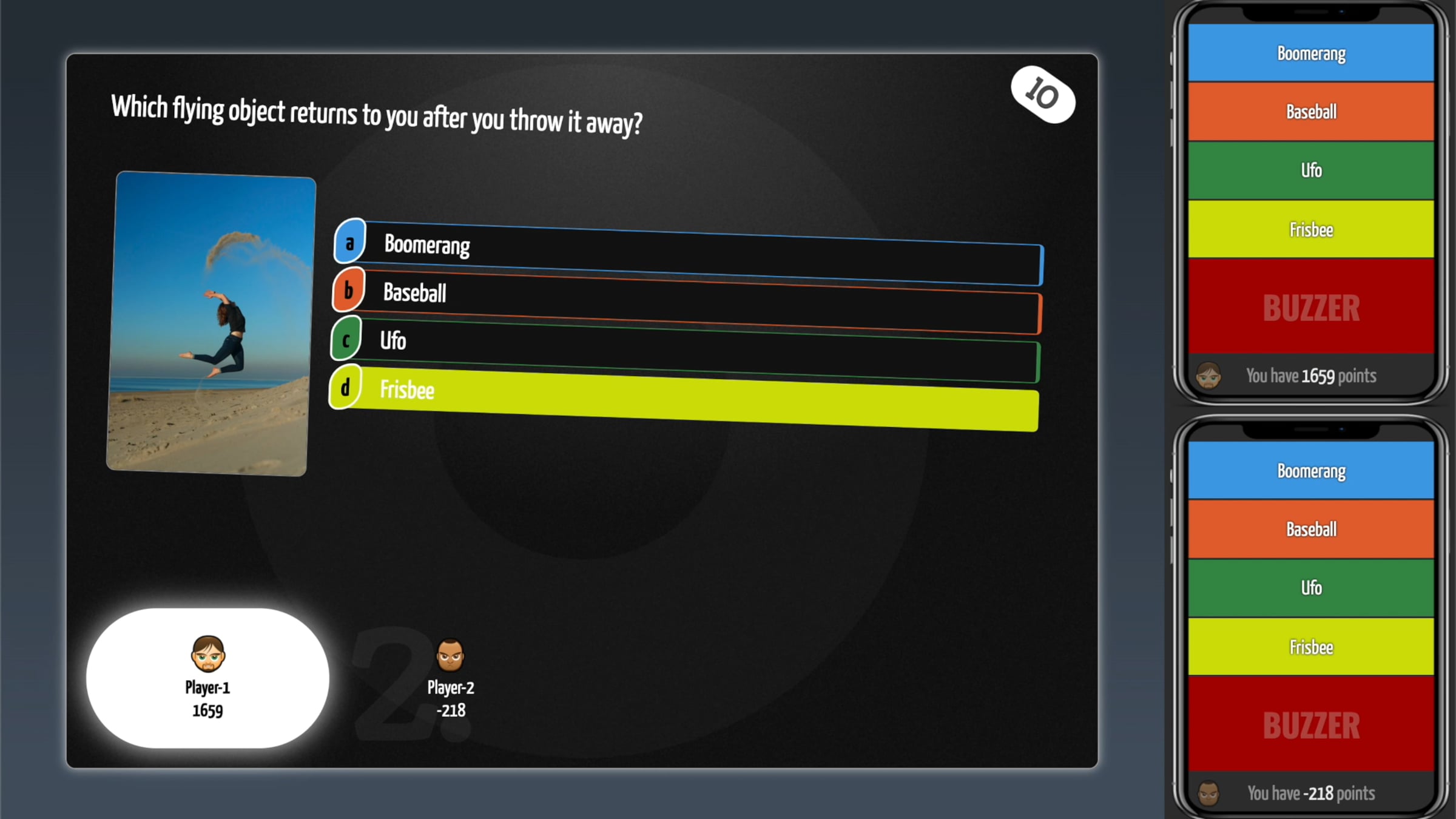 quizshow.io - Question Type: Buzzer-Question