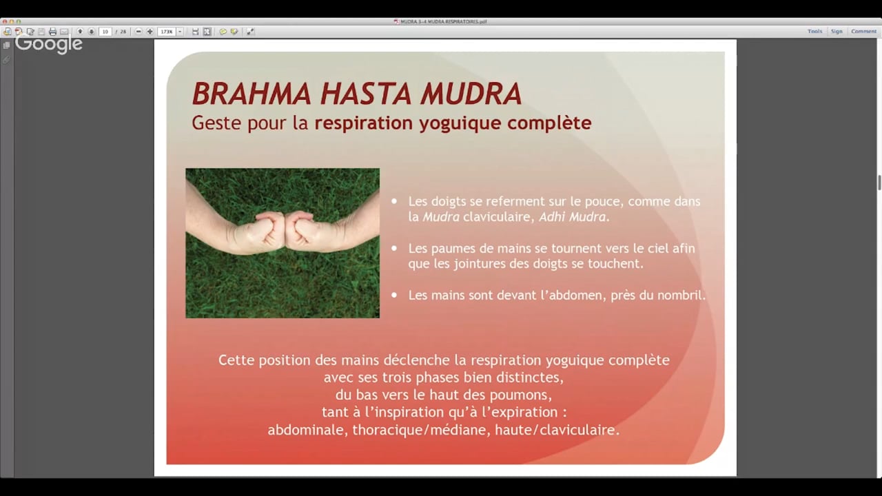 Brahma Hasta Mudra - Pratique 2 (4 minutes)