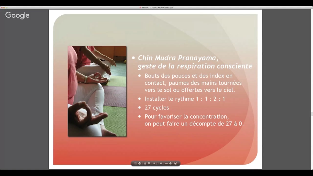 Chin Mudra Pranayama - pratique 1 (15 minutes)