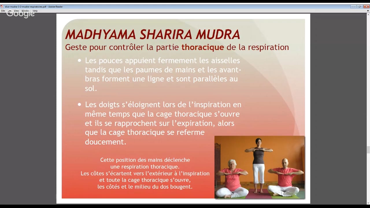 Jour 15. Mudra - Pranayama - Madhyama Sharira Mudra avec Locana Sansregret