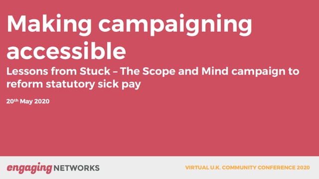 Scope: Making campaigning accessible in our campaign to reform sick pay