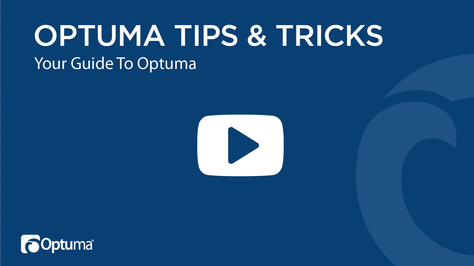 Optuma Tips & Tricks