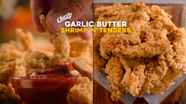 Churches Chicken -  Garlic Butter Shrimp N Tenders Platter