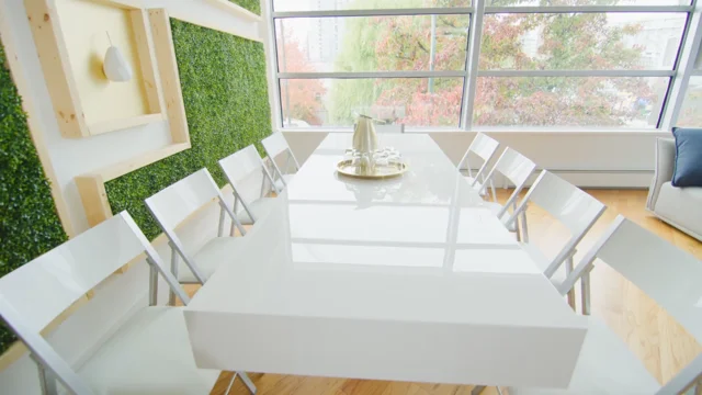 White hideaway table online and chairs