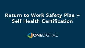 Return to Work Safety Plan + Self Health Certification