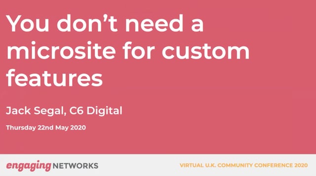 C6 Digital: You don’t need a microsite for custom features