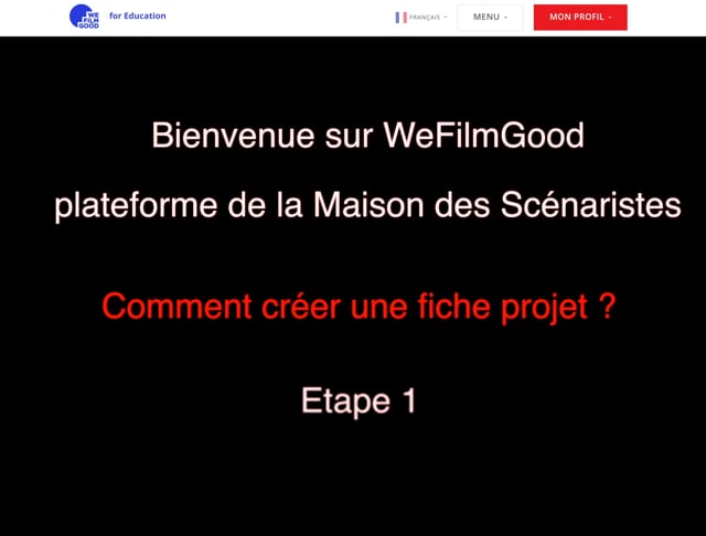 DEPOTS DE PROJETS Etape 1:
