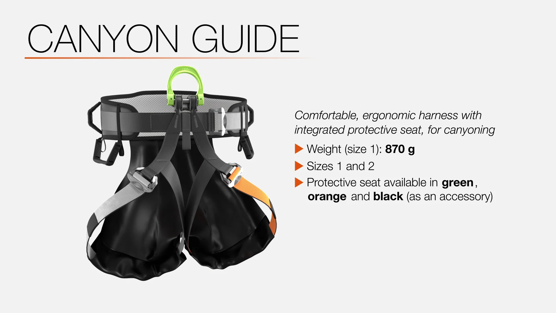 PETZL Siège De Protection Orange Pour Harnais CANYON - Anti-Abrasion Robuste