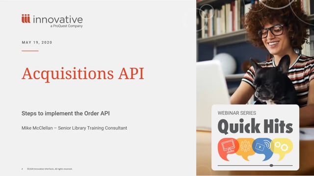 Webinar: Implementing the Sierra Acquisitions API