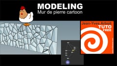 Mur de pierre cartoon avec Houdini