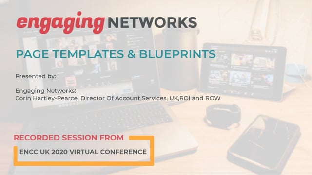 Engaging Networks: Page templates and blueprints