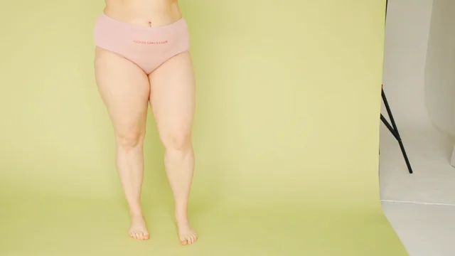 Woman Playing Her Pink Underwear Stock Footage Video (100% Royalty
