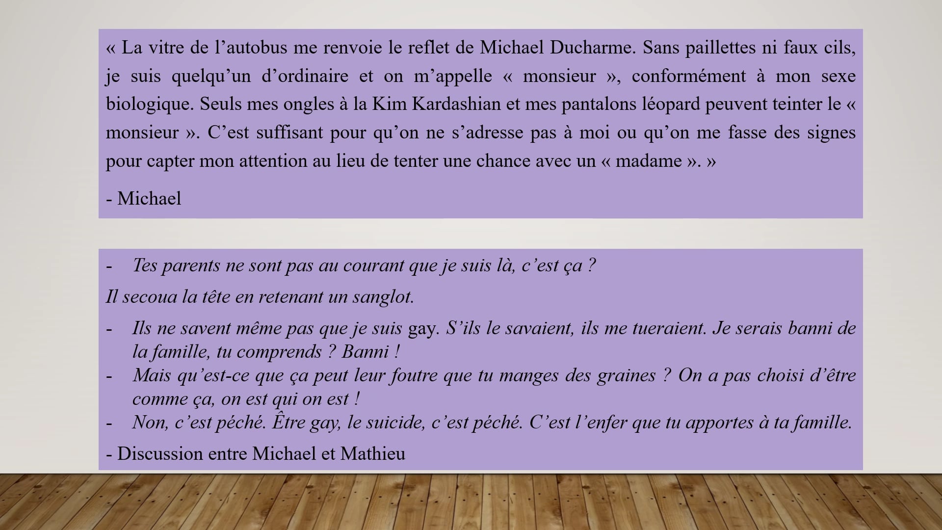 Présentation du projet de Chany Quilliams