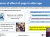 Yoga for healthy ageing and fall prevention: uptake, impact, sustainability and future directions