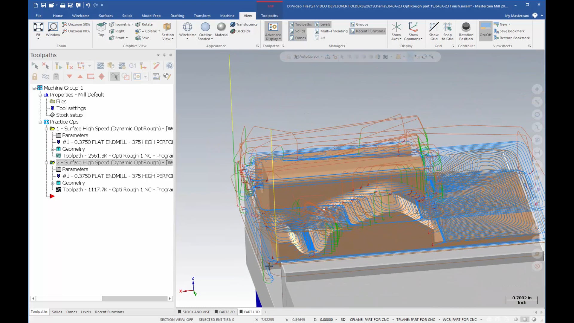 3D Mill Roughing Toolpaths