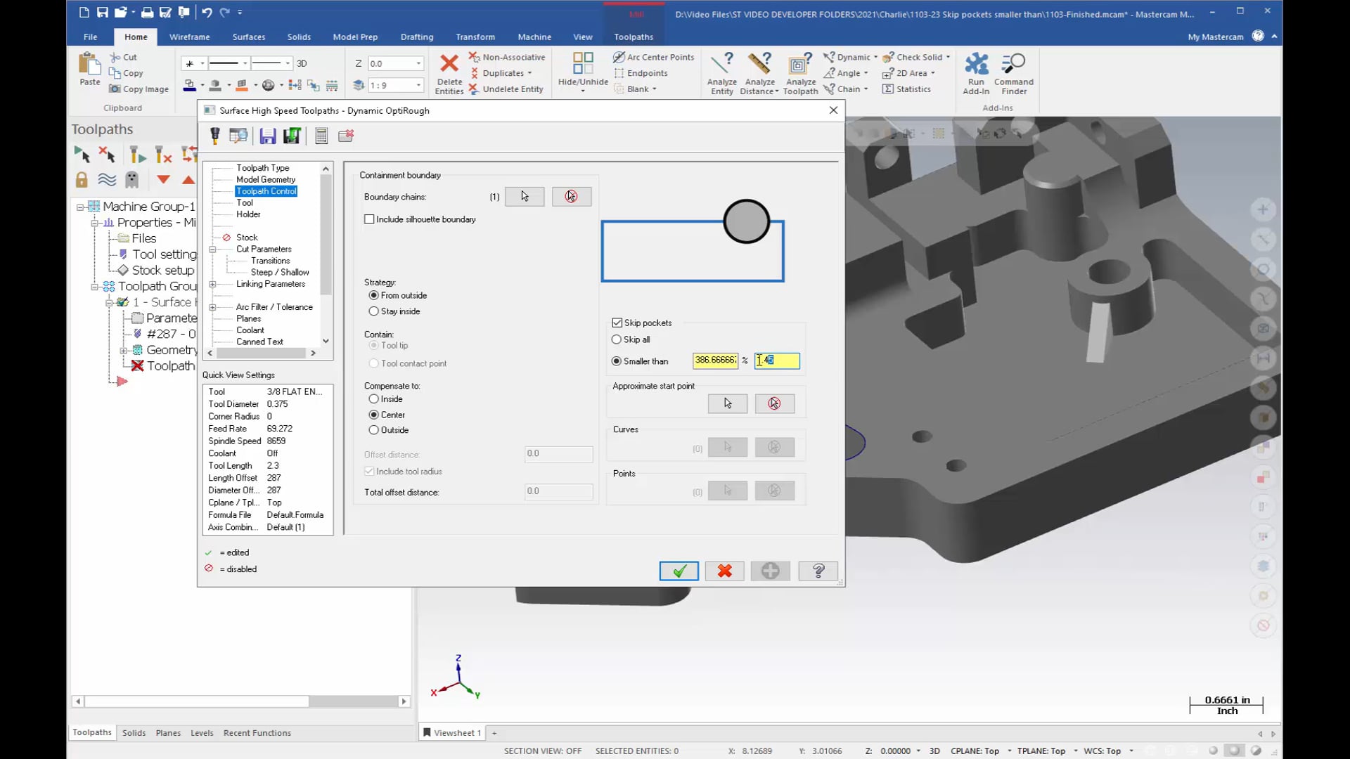 3D Mill Roughing Toolpaths