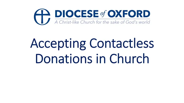 Contactless & QR Codes - Diocese of Oxford