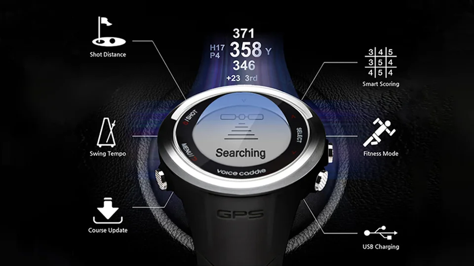 Voice caddie t2 cheap hybrid golf gps watch