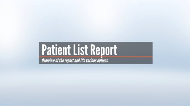 Patient List
