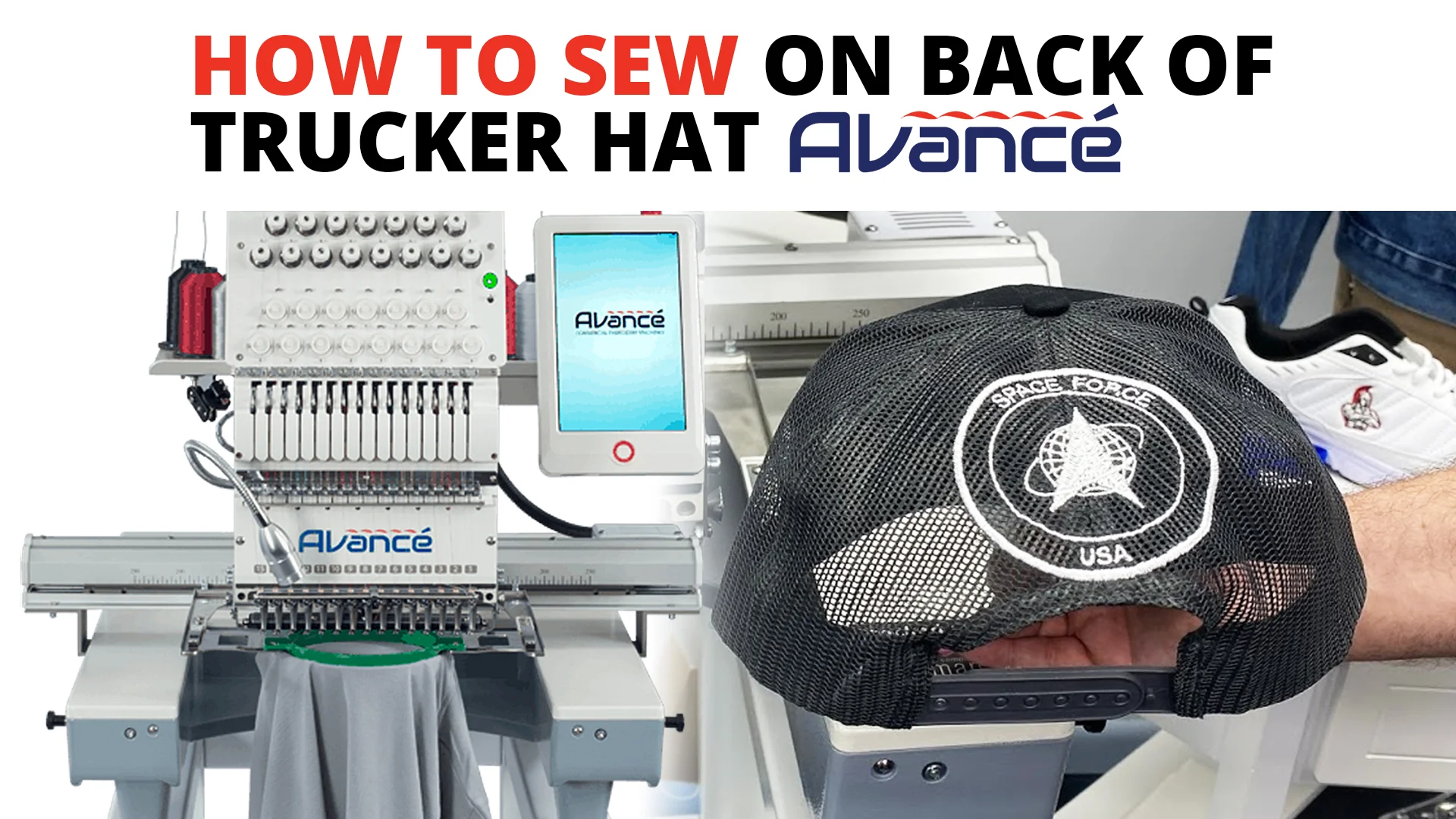 embroidery on trucker hat
