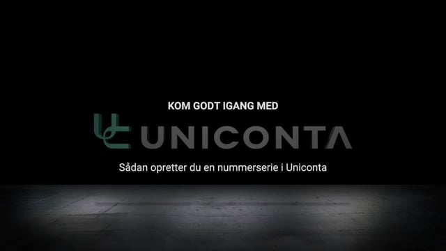 Sådan opretter du en nummerserie i Uniconta