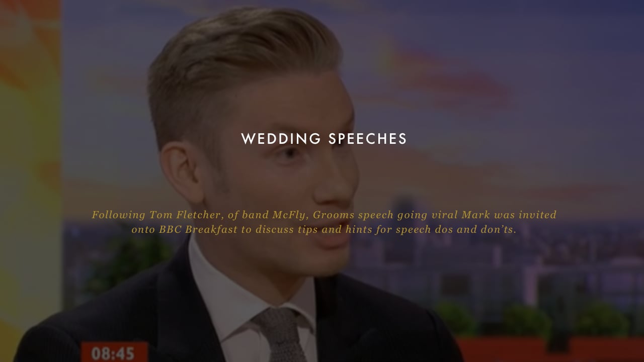 Mark Niemierko - BBC Breakfast - Wedding Speeches