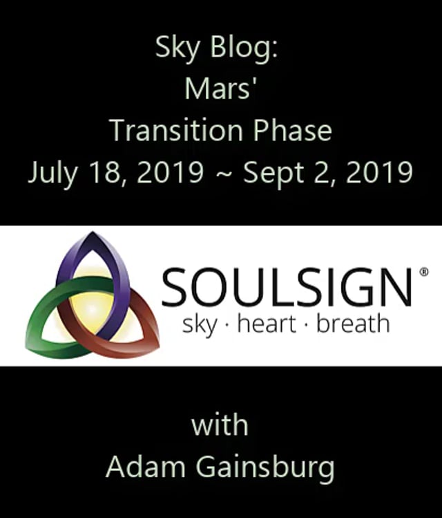 Sky Blog: Mars Transition Phase July 2019