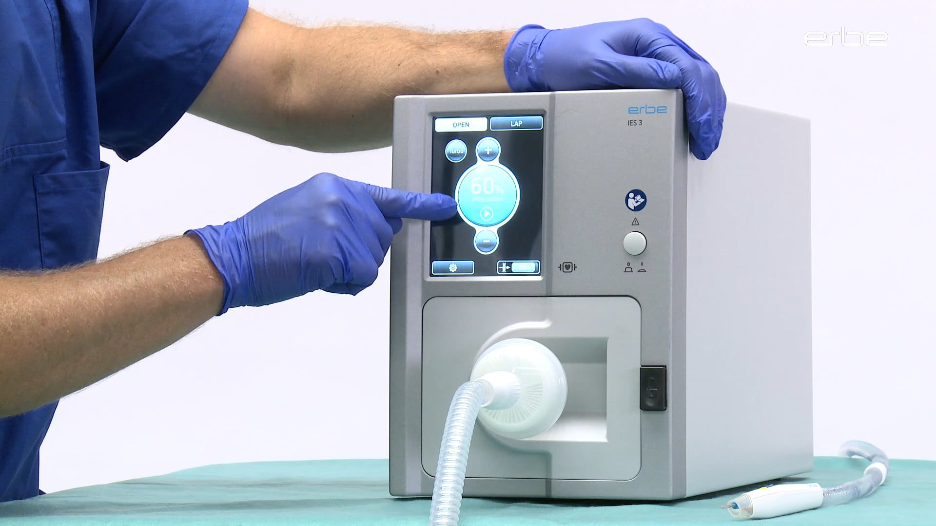 Installation and operation of the IES 3 smoke evacuation system in combination with electrosurgical units