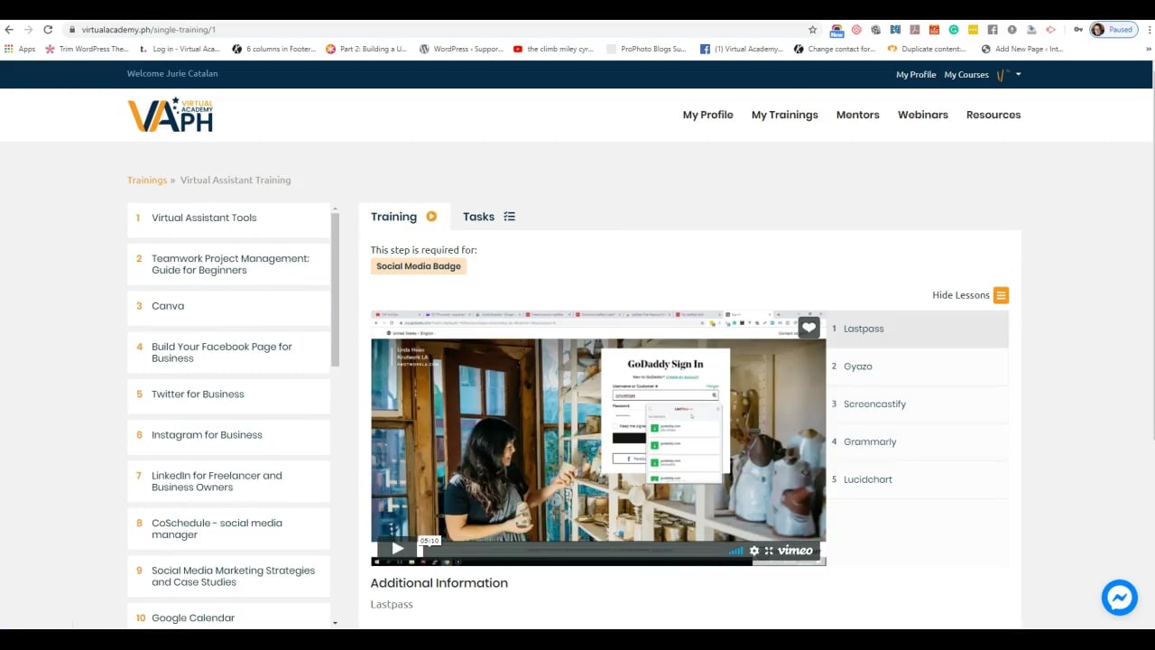 Task Submission Update on Vimeo
