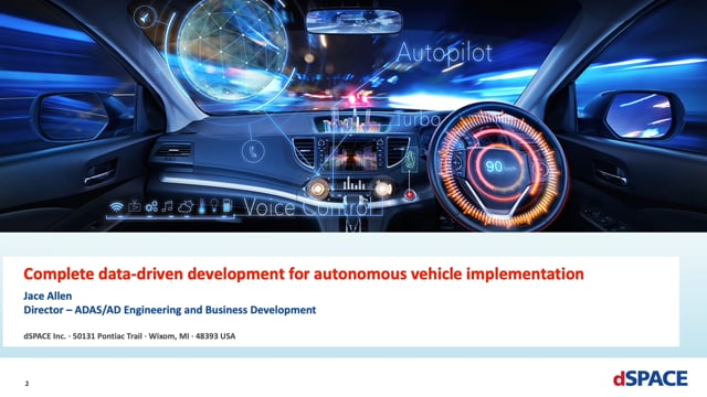 Complete data-driven development for autonomous vehicle implementation