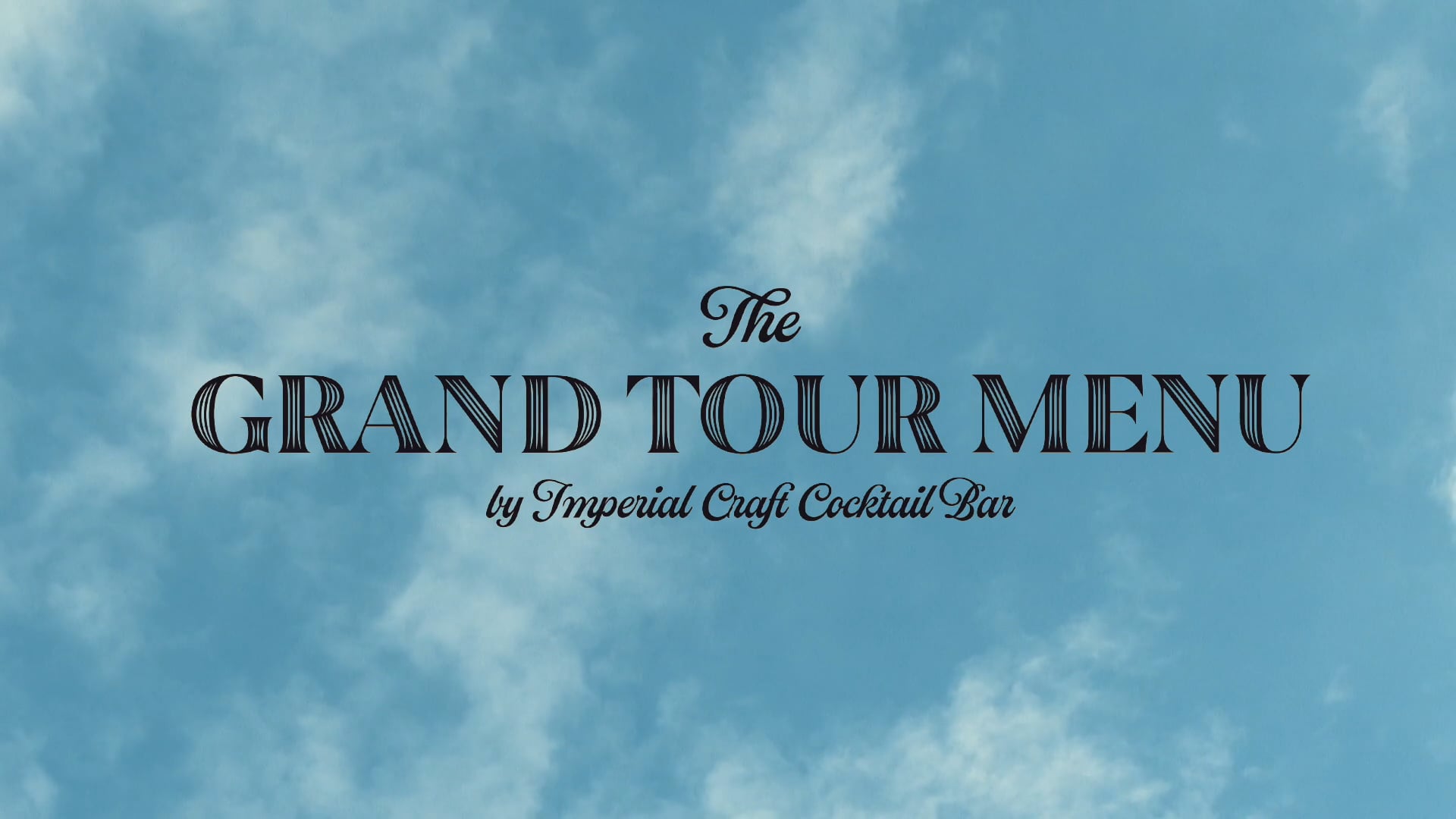 The Grand Tour Menu By ICCB