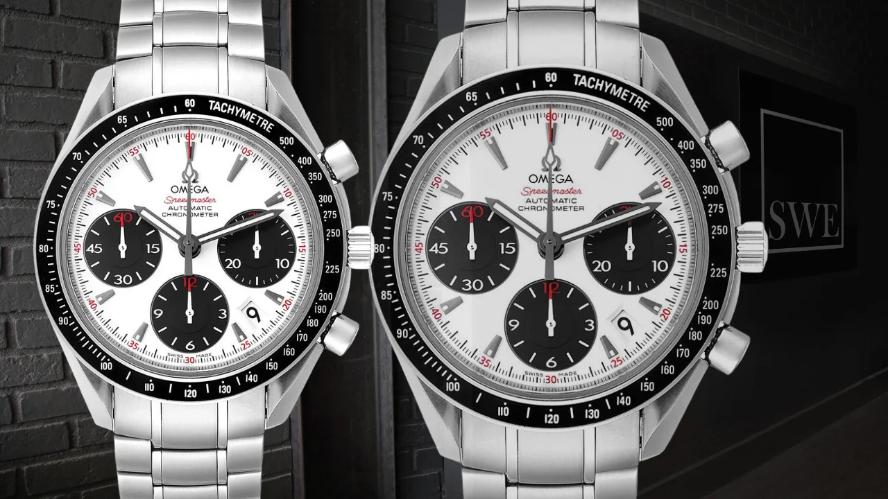 Omega Speedmaster Date White Panda Dial Watch 323.30.40.40.04.001 SwissWatchExpo