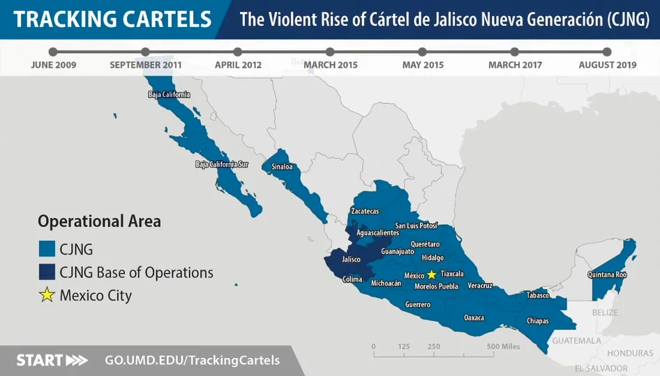 The Violent Rise of CJNG Animated Map  