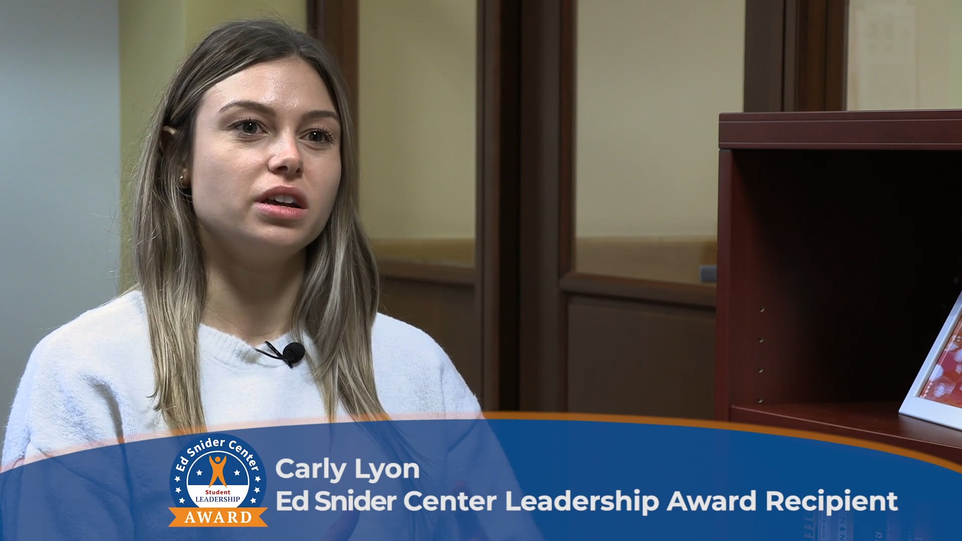 Ed Snider Center Leadership Award - Carly Lyon