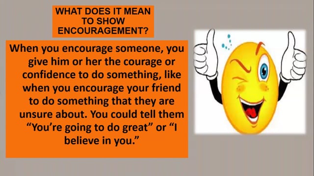 Positive Behavior - Encouragement