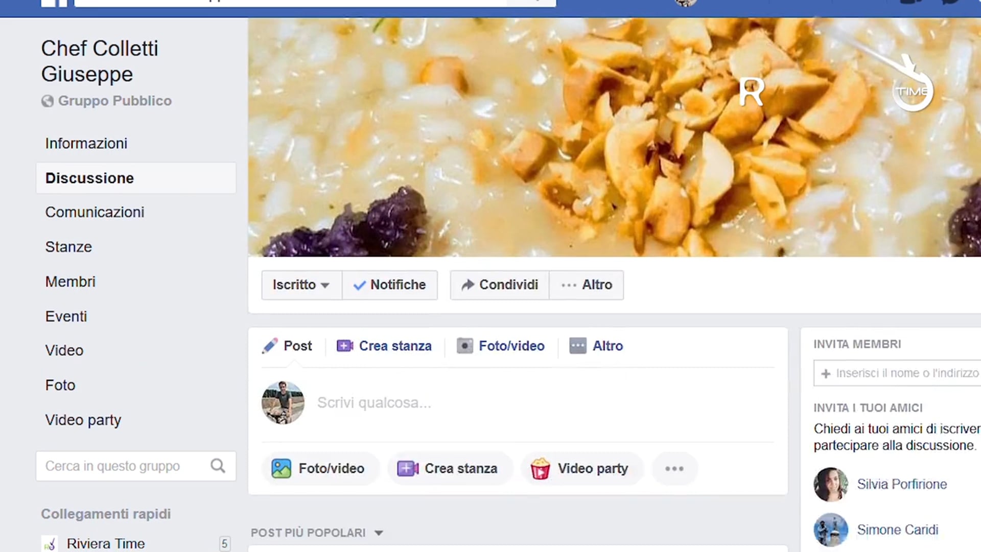 Semplicità e passione, la ricetta vincente di chef Colletti e del suo gruppo facebook da record