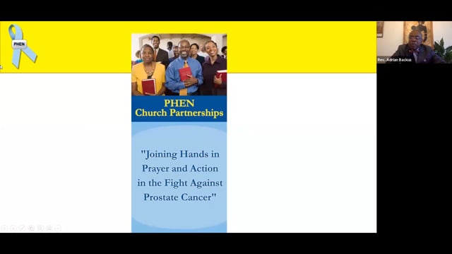 Accelerating Efforts to Address the Prostate Cancer Racial Disparity Church Partnership with Rev. Adrian Backus