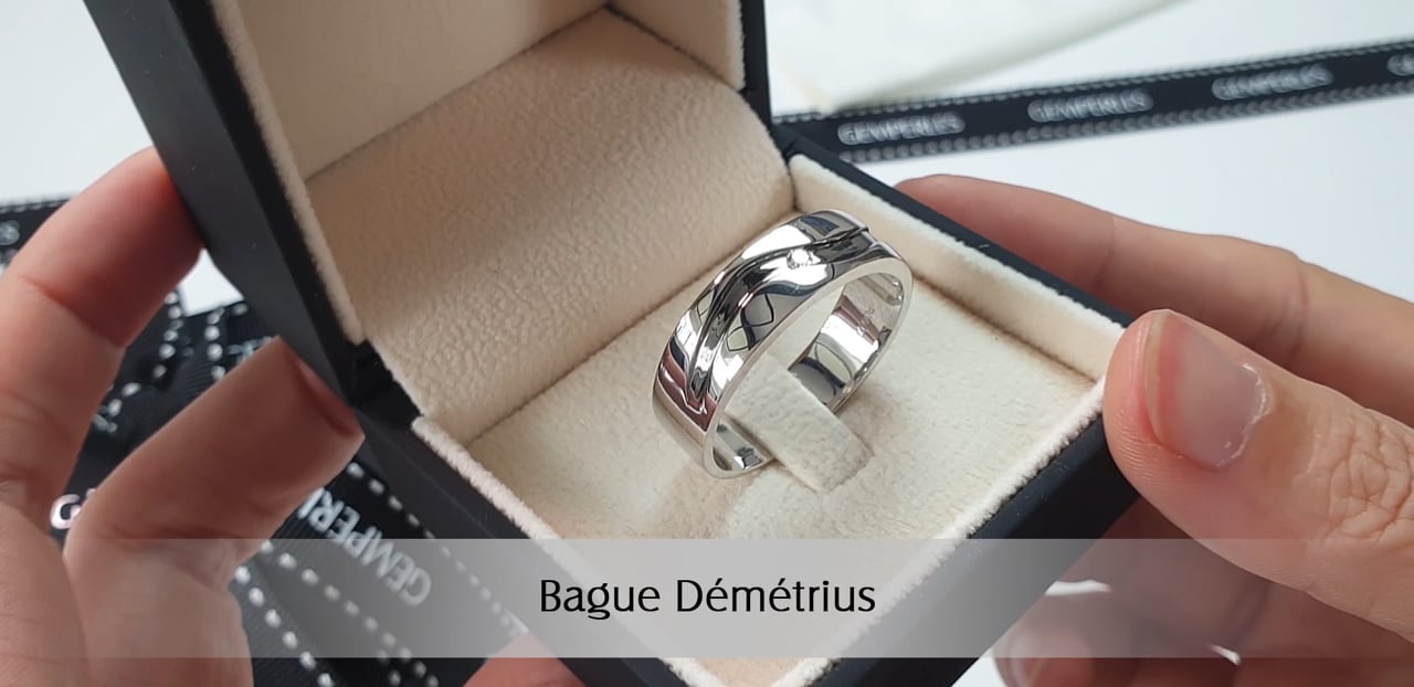 Anello Uomo Démétris I Oro Bianco I Gemperles
