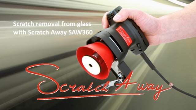 Scratch removal from glass with Scratch Away SAW360