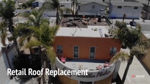 Aerial shots of Cafe Roofing Project