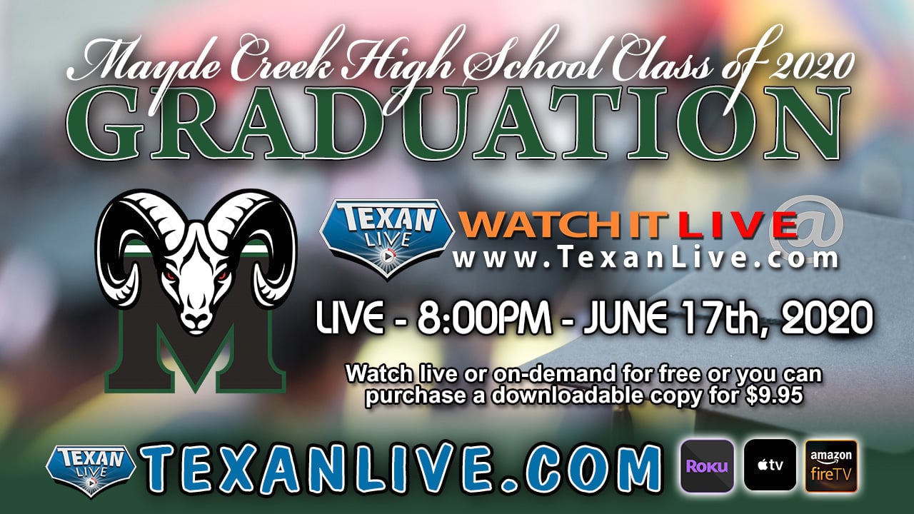 Watch MAYDE CREEK HIGH SCHOOL GRADUATION WATCH LIVE 800PM