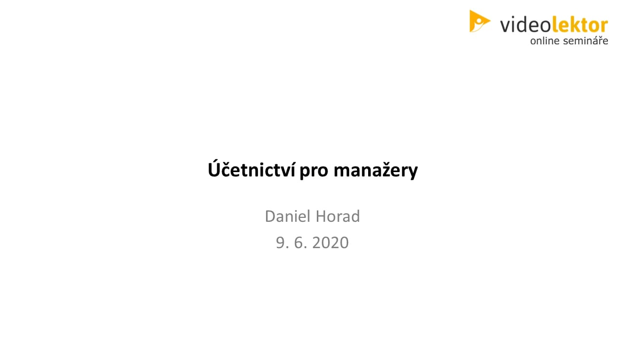Účetnictví pro manažery