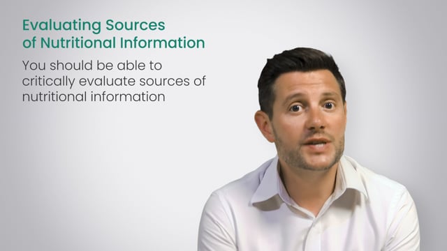 Module 05: Evaluating Sources of Nutritional Information - Video Thumbnail