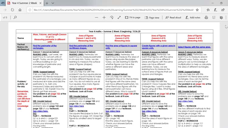 Maths Y4 Week 1 days 1, 2, 3, 4 and 5