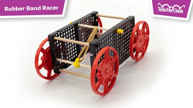  Rubber Band Vehicle/Racer Kit - with high-tech Braking