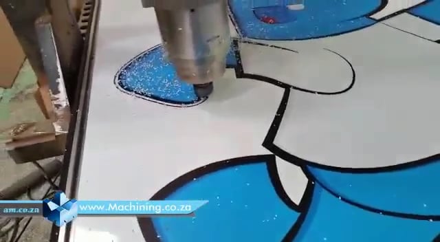 Machining Video: EasyRoute CNC Router Cutting Printed Board Material by Manual Contour Cutting Alignment with Thick Blade