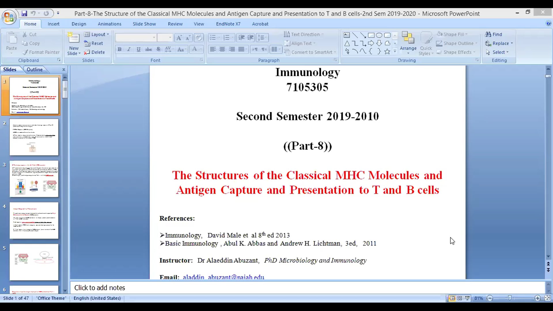 Immunology-Part-8-Lecture 1 of 3